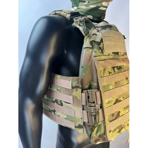 Бронежилет ЗАЩИТНИК в Щелково с кевларовым баллистическим пакетом C2, капами и бронеплитами Бр5