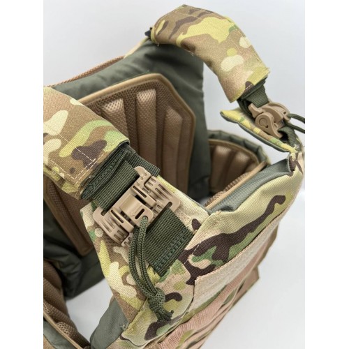 Бронежилет ЗАЩИТНИК в Щелково с кевларовым баллистическим пакетом C2, капами и бронеплитами Бр5