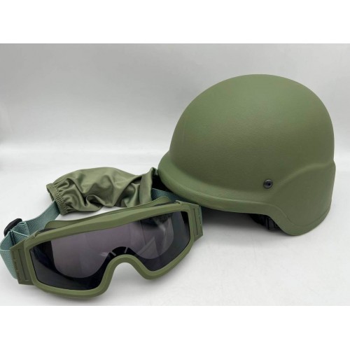Тактический шлем + тактические ударопрочные армейские очки в Щелково