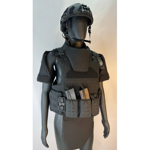Бронежилет разгрузочный UNIVERSAL ARMOR в Щелково (СВМПЭ + бронеплиты Бр5 класса) черный