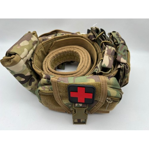 Пояс разгрузочный YAKEDA тактический с подсумками в Щелково