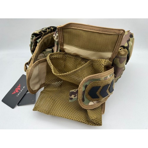 Пояс разгрузочный YAKEDA тактический с подсумками в Щелково