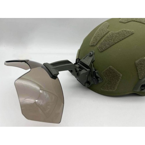 Откидные флип очки с кронштейном на шрауд для тактического шлема в Щелково